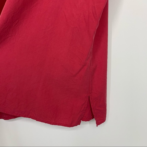 J. Jill 100% Silk Sleeveless Button Up Watermelon Pink Blouse Size Medium - Picture 10 of 13